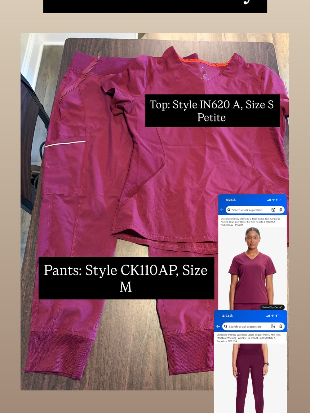 Cherokee infinity scrub set